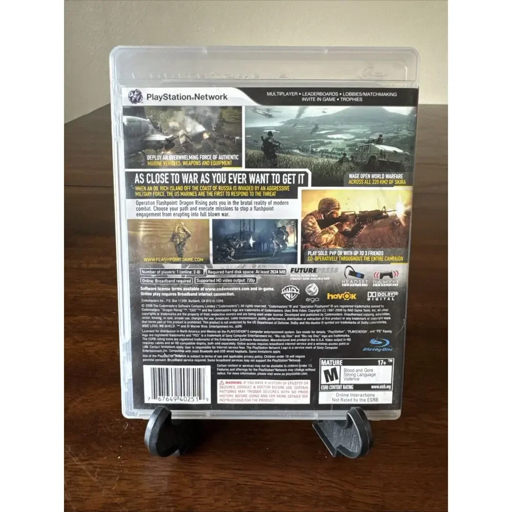 Operation Flashpoint: Dragon Rising (Sony PlayStation 3, 2009) Complete